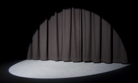 Spotlight on empty stage