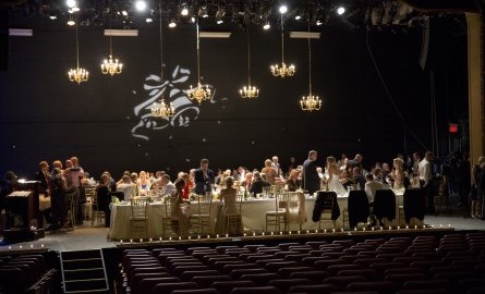 Wedding reception on stage at Sanderson Centre