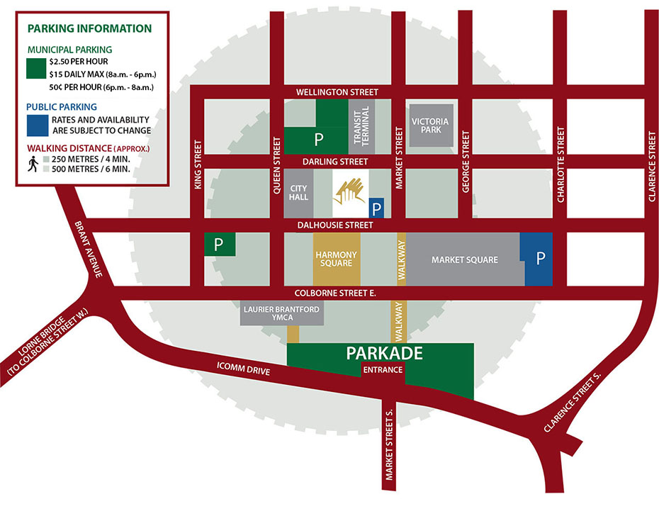 Paid public parking lots