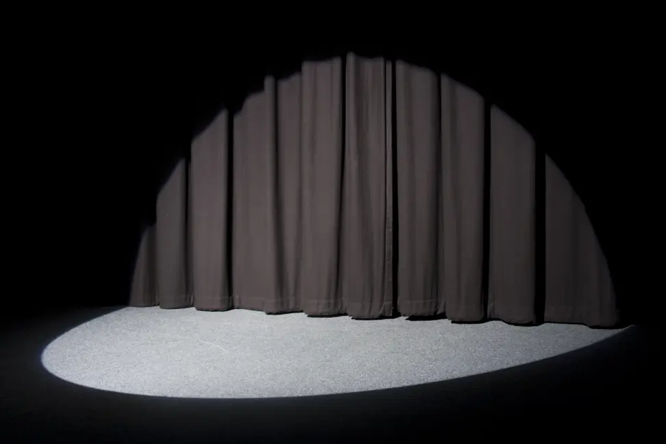 Spotlight on empty stage